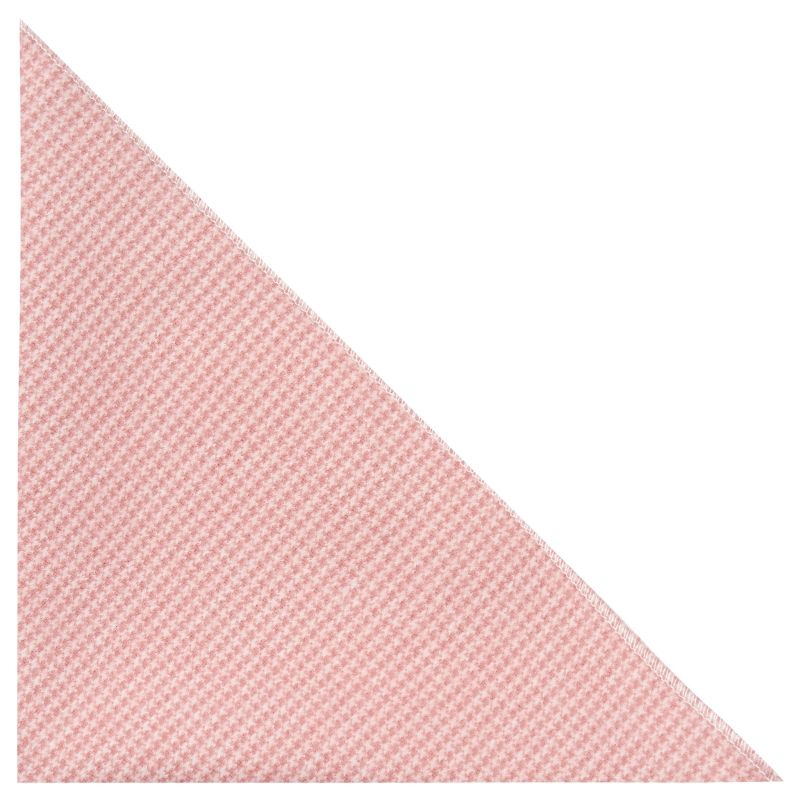 King & Priory Pink Micro Dogtooth Pocket Square