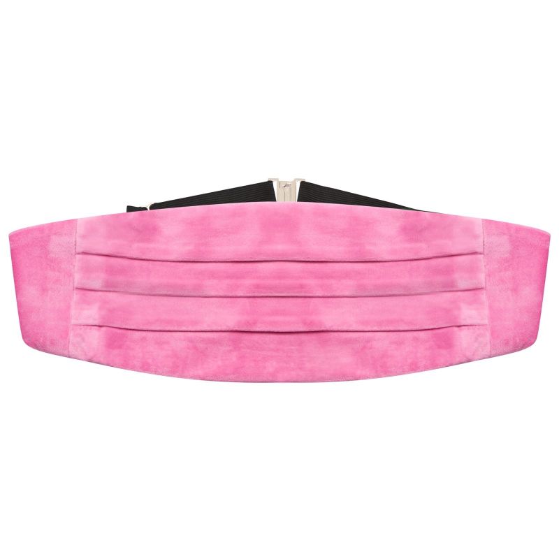 king & priory Pink Velvet Cummerbund