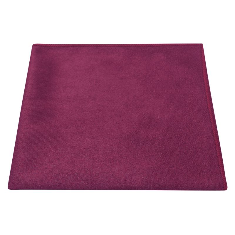 king & priory Plum Purple Suede Pocket Square