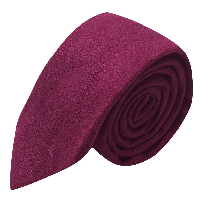 king & priory Plum Purple Suede Tie