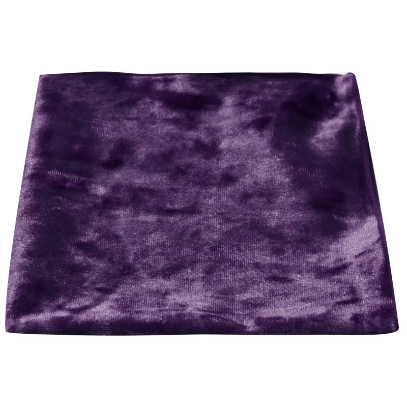 king & priory Purple Crushed Velvet Pocket Square