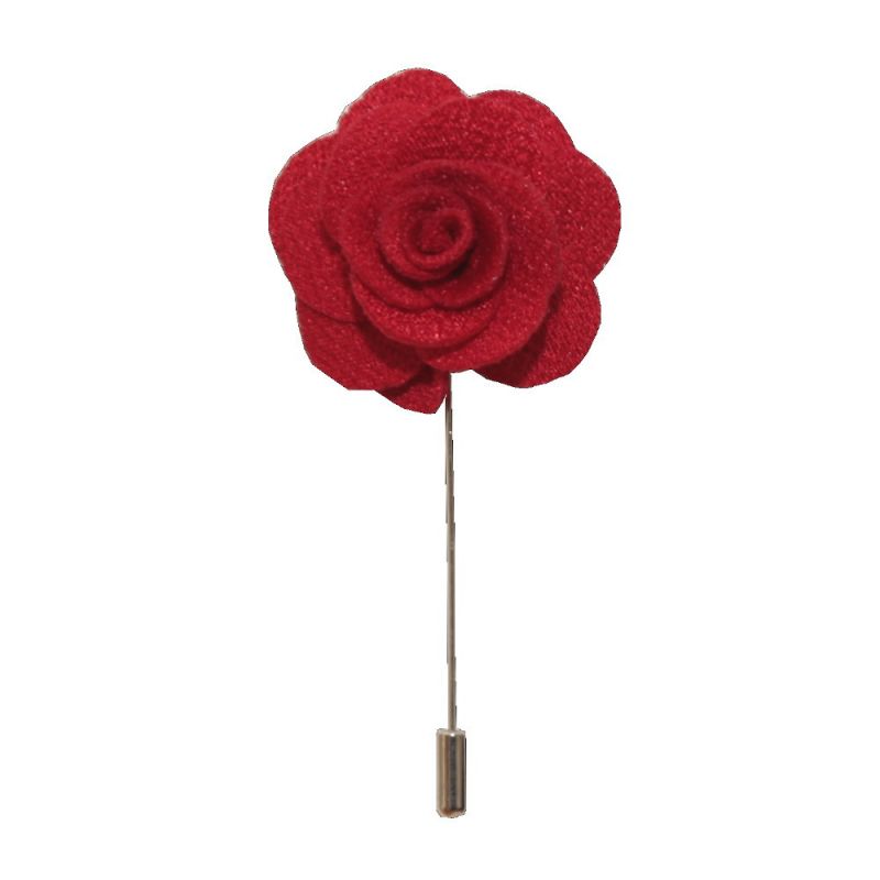 king & priory Red Flower/Rose Lapel Pin
