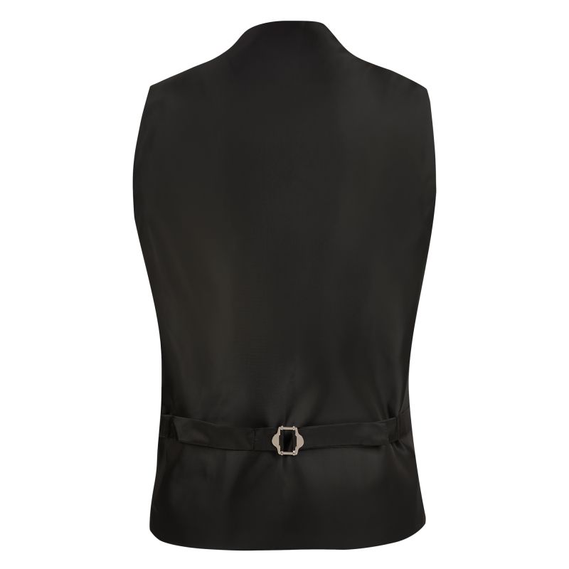 King & Priory Red Textured Velvet Waistcoat