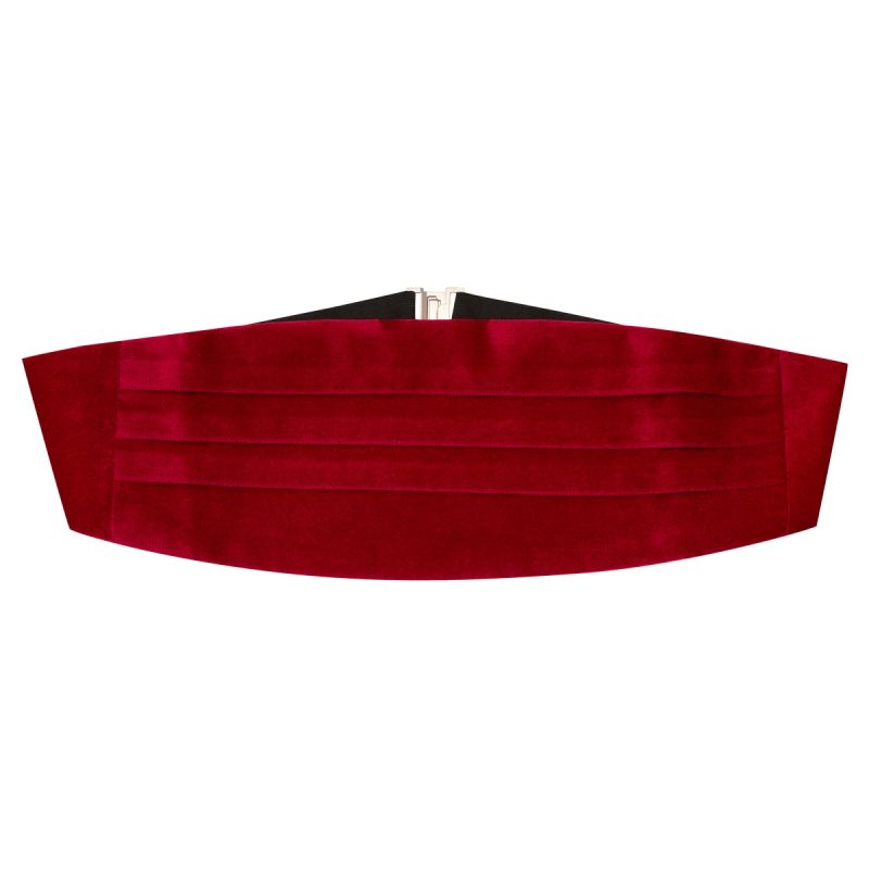 king & priory Red Velvet Cummerbund