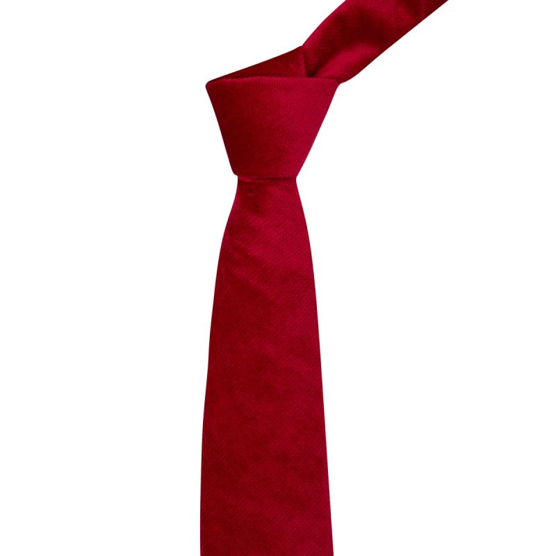 King & Priory Red Velvet Tie