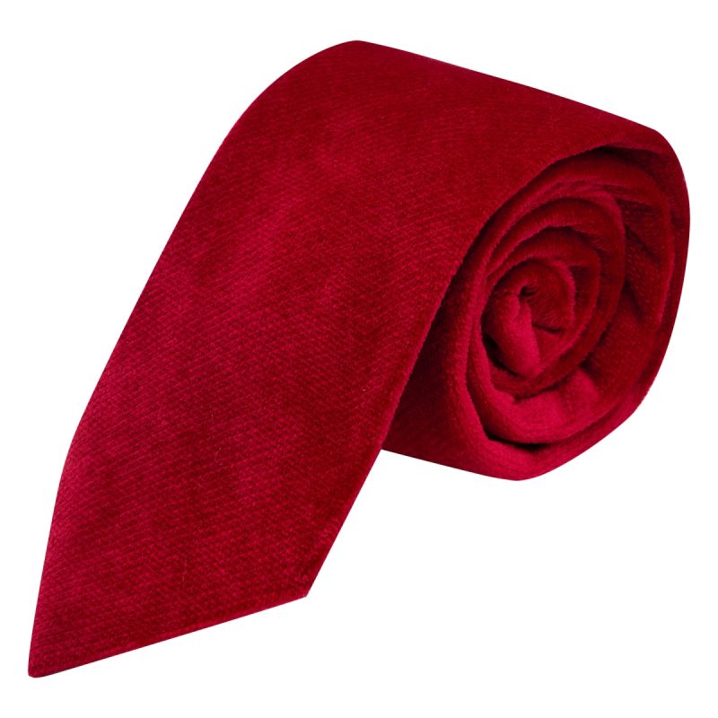 king & priory Red Velvet Tie