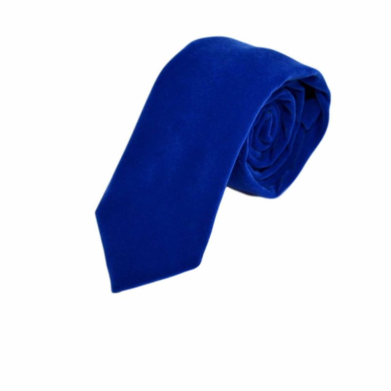 king & priory Royal Blue Velvet Tie