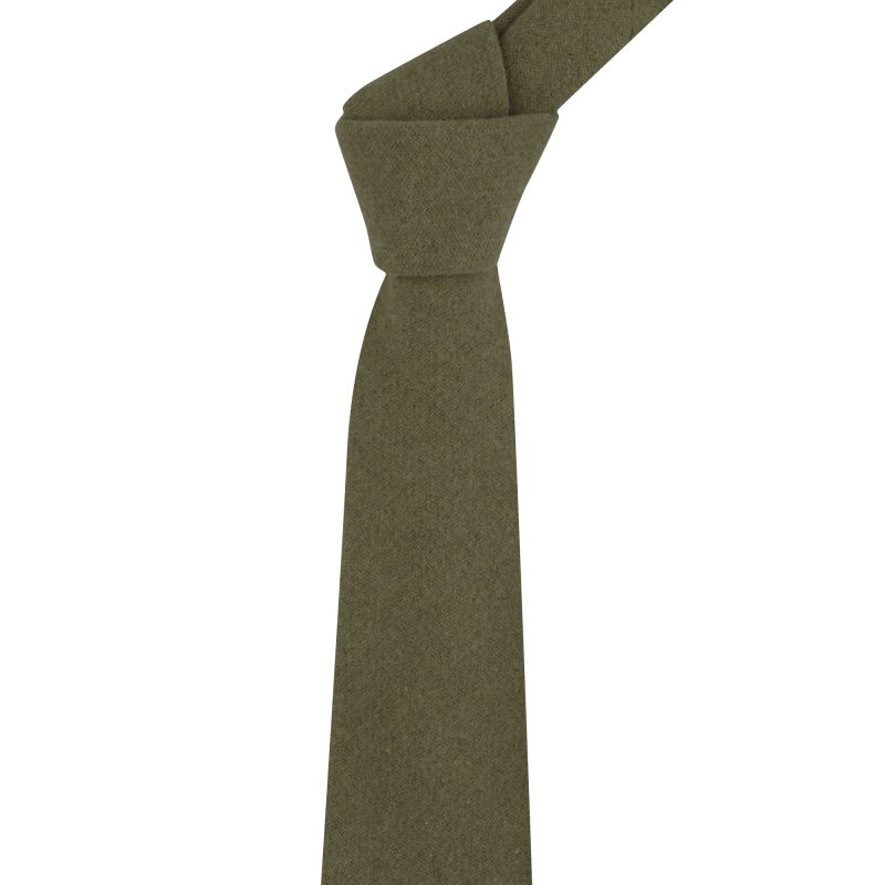 king & priory Sage Green Woven Wool Tie