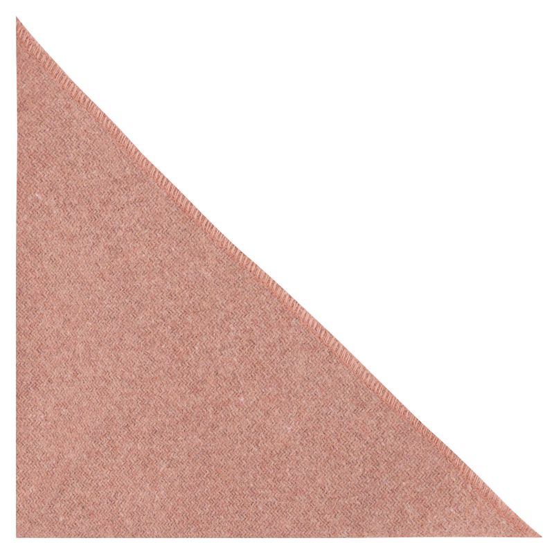 king & priory Salmon Pink Woven Wool Pocket Square