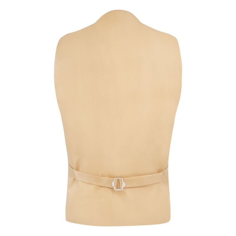 King & Priory Sand Cream Linen Waistcoat