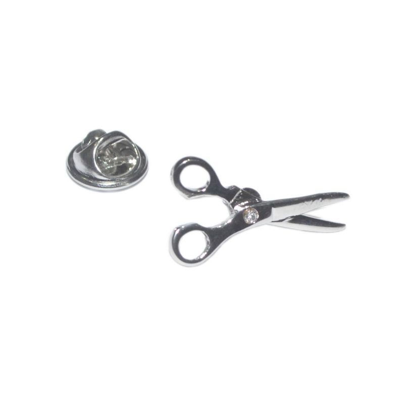 king & priory Scissors Pewter Lapel Pin