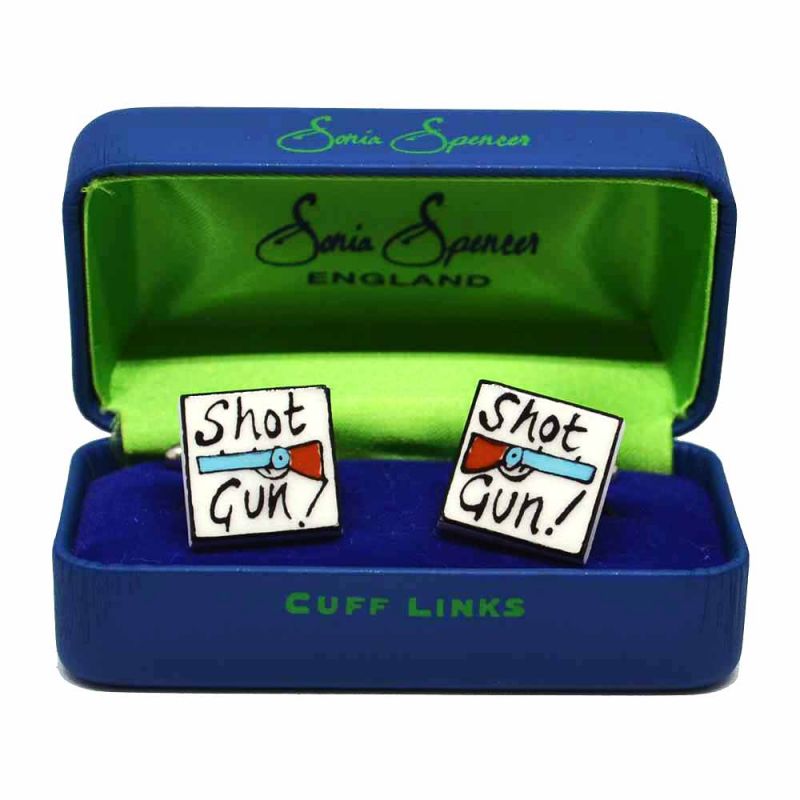 King & Priory Shot Gun Cufflinks By Sonia Spencer