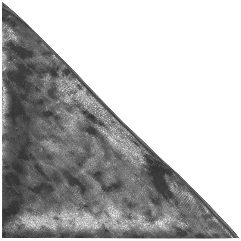 King & Priory Silver Crushed Velvet Pocket Square