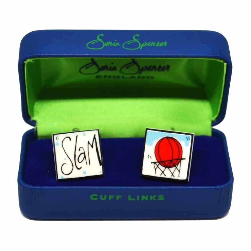 King & Priory Slam Dunk Cufflinks By Sonia Spencer
