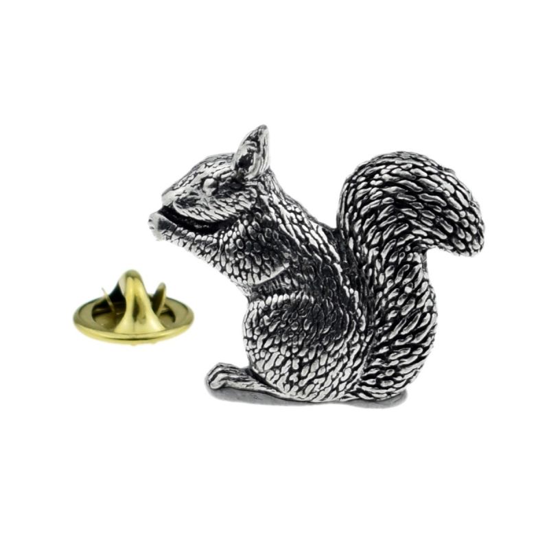 king & priory Squirrel Pewter Lapel Pin