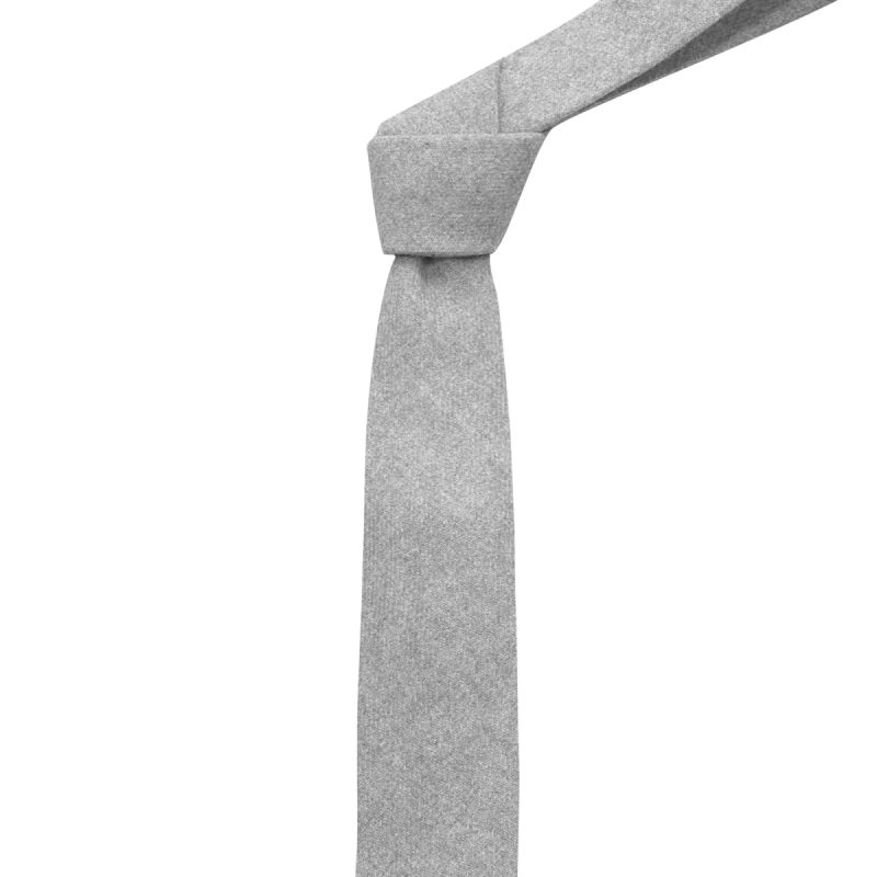 King & Priory Stonewashed Medium Grey Tie