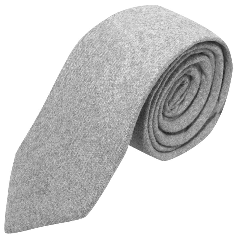 king & priory Stonewashed Medium Grey Tie