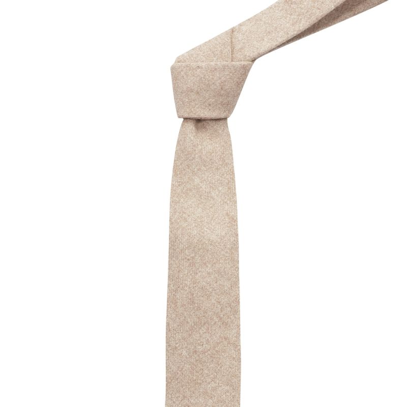 King & Priory Stonewashed Oatmeal Tie