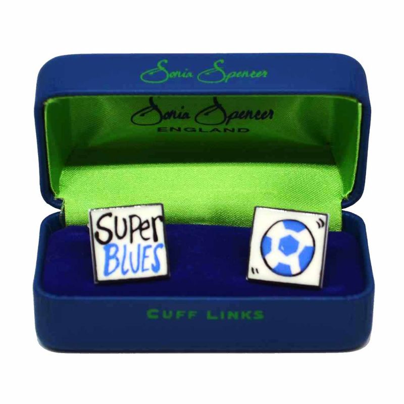 King & Priory Super Blues Cufflinks By Sonia Spencer
