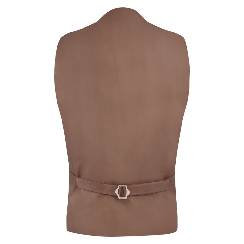 king & priory Tan Brown Linen Waistcoat