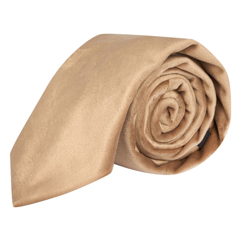 king & priory Taupe Brown Velvet Tie