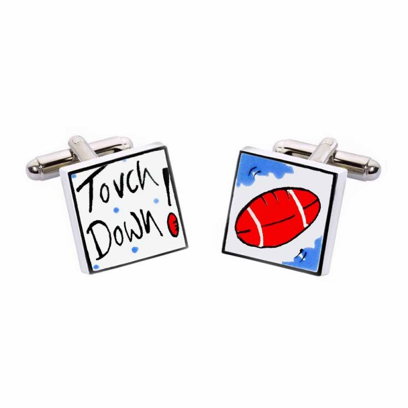 king & priory Touch Down Cufflinks by Sonia Spencer