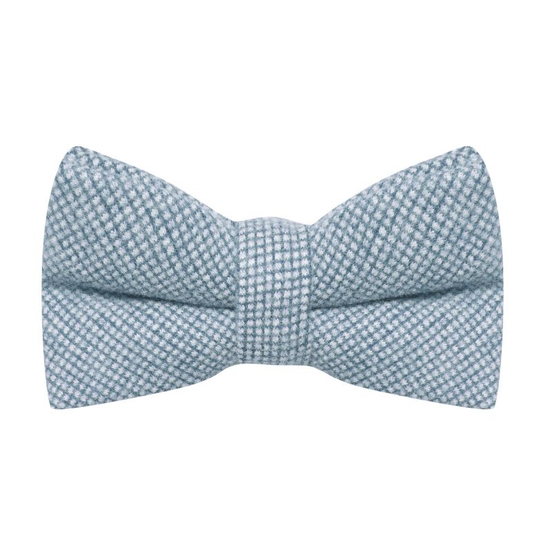 king & priory True Blue Waffle Bow Tie