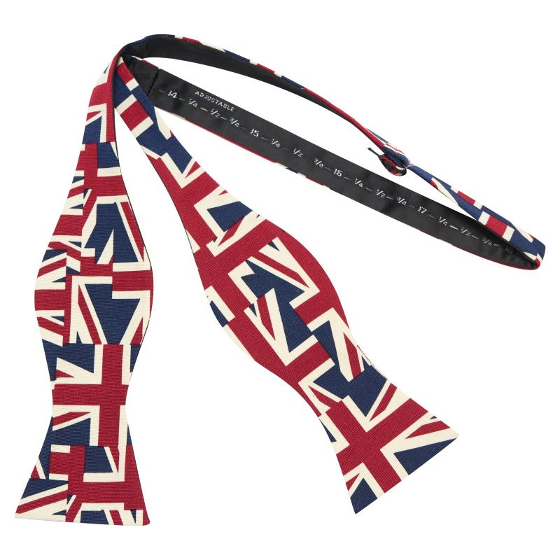 king & priory Union Jack Design Self-Tie Bow Tie