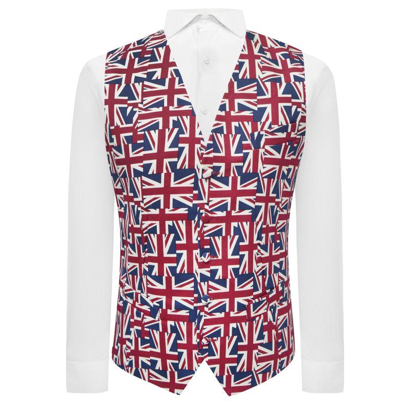 king & priory Union Jack Flag Waistcoat