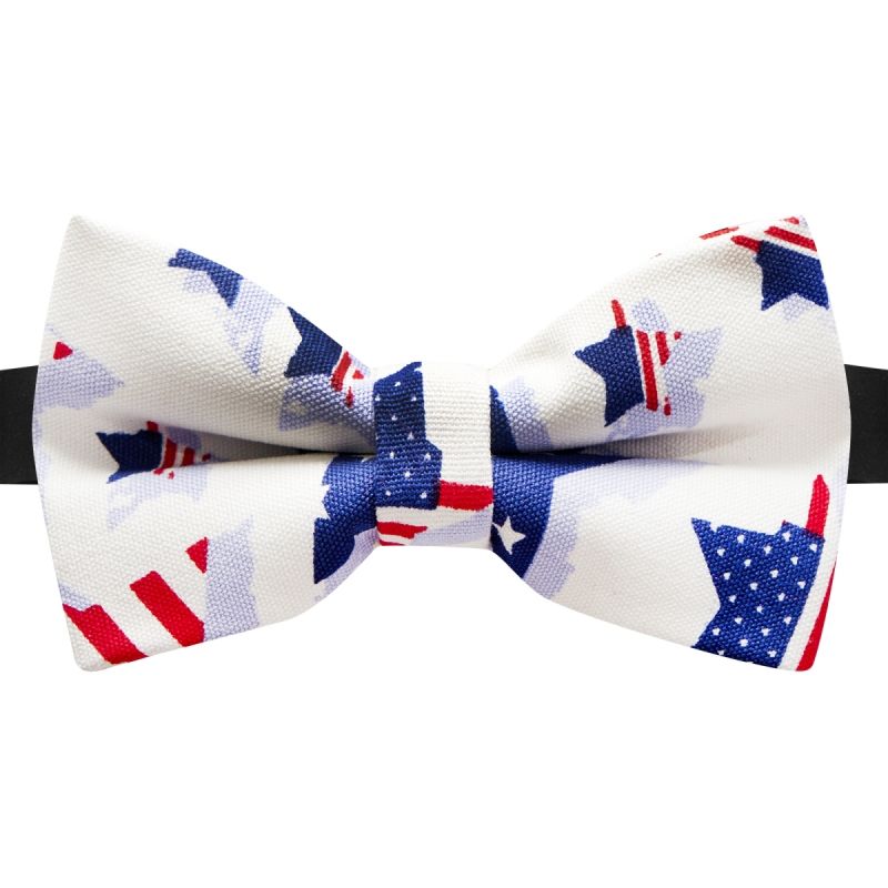 King & Priory USA Stars & Stripes Design Bow Tie