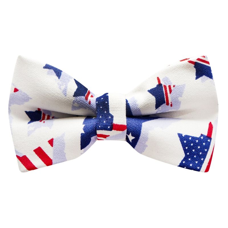 king & priory USA Stars & Stripes Design Bow Tie