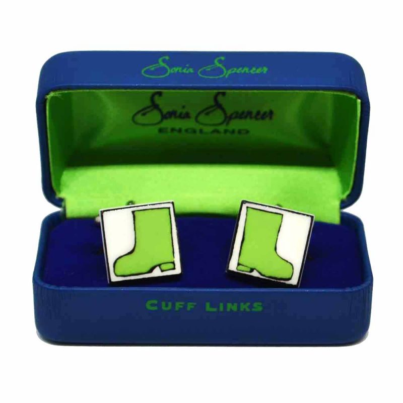 King & Priory Wellies Cufflinks By Sonia Spencer