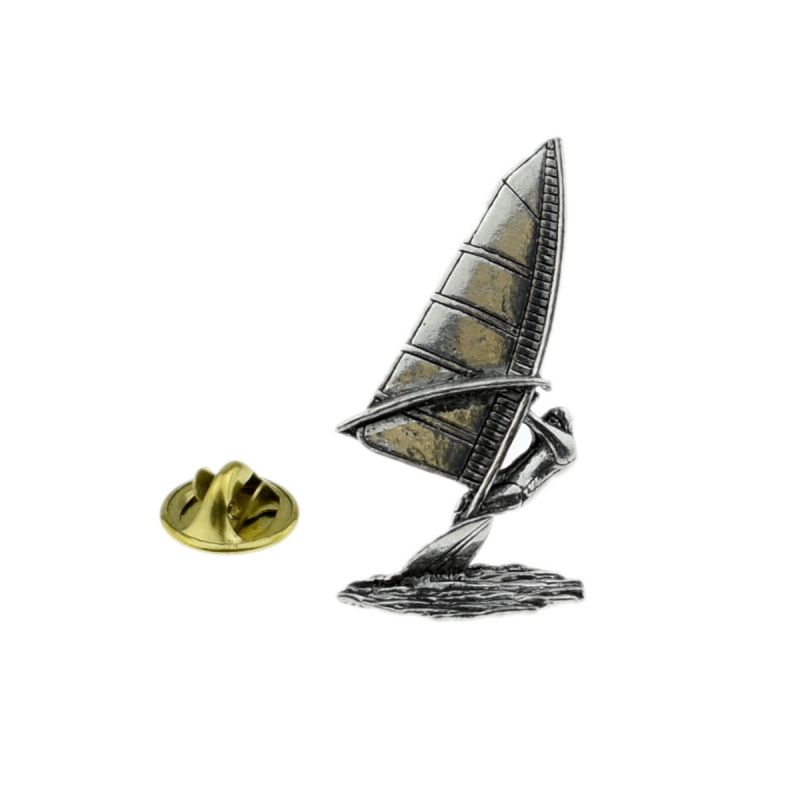 king & priory Windsurfer Pewter Lapel Pin