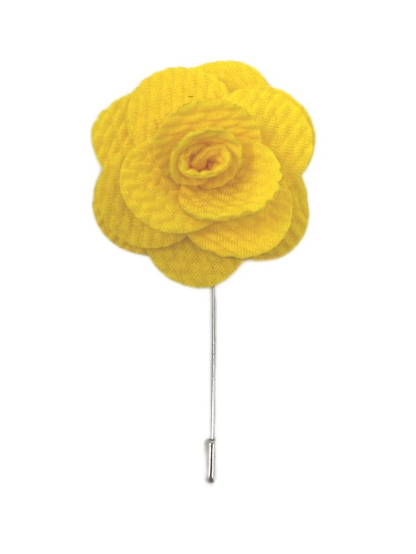 king & priory Yellow Flower/Rose Lapel Pin
