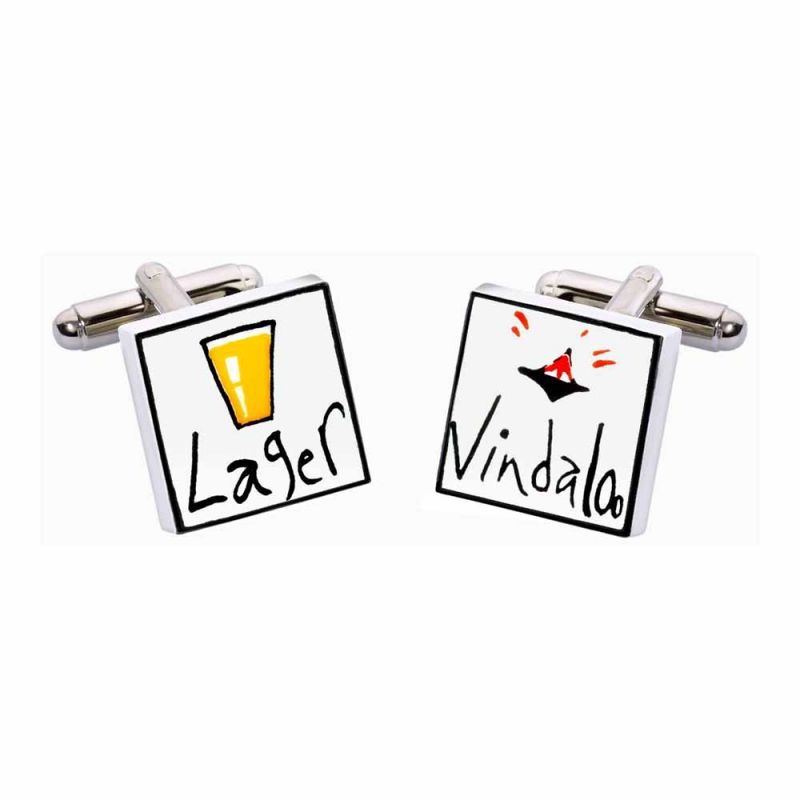 king & priory Lager/Vindaloo Cufflinks by Sonia Spencer