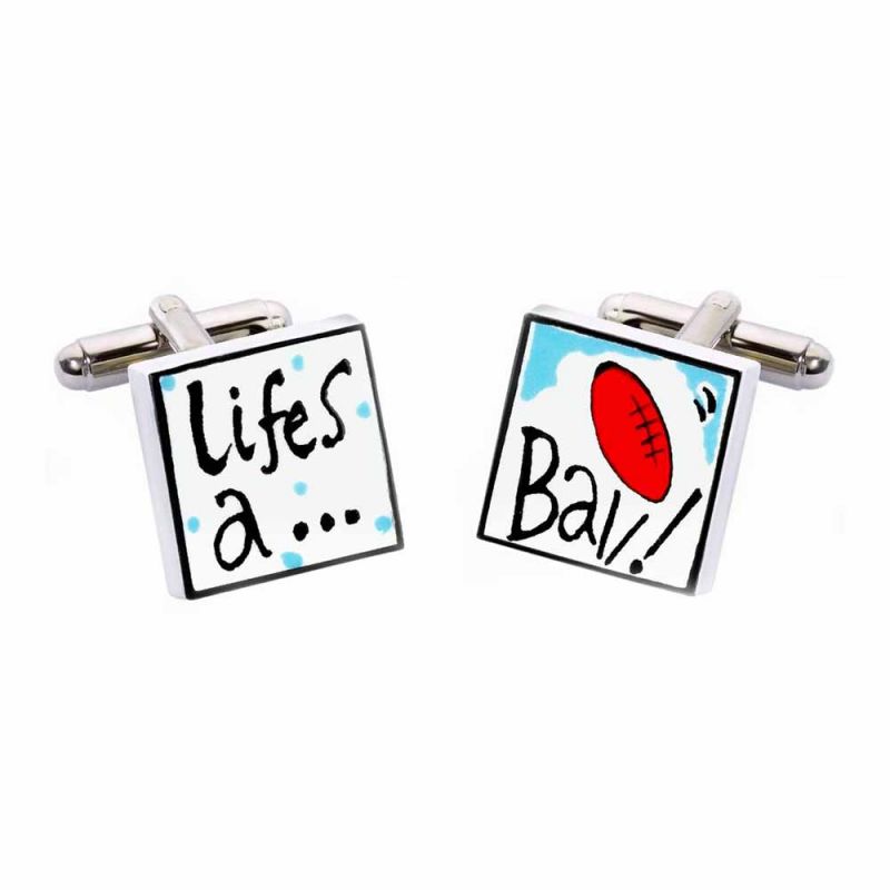 king & priory Life's a Ball Cufflinks by Sonia Spencer
