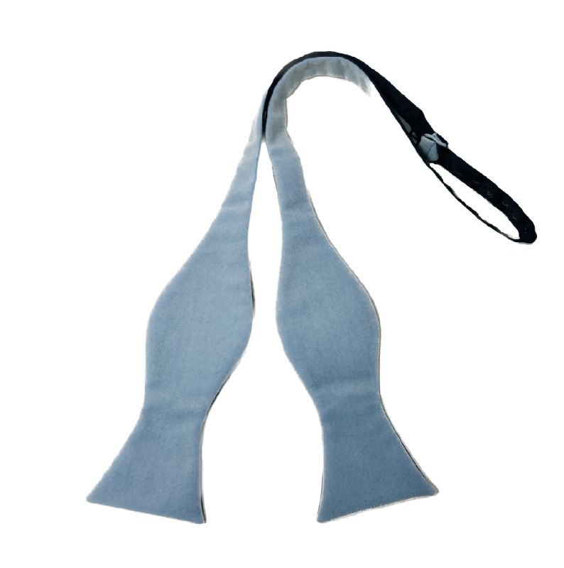 king & priory Light Baby Blue Velvet Self-Tie Bow Tie