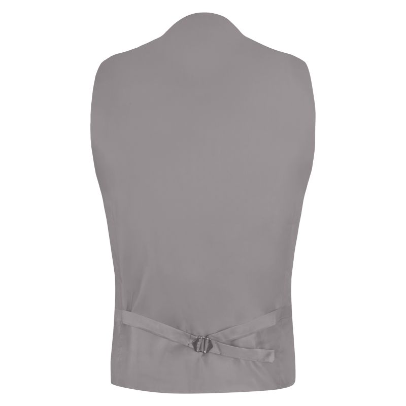 King & Priory Light Grey Herringbone With Pinstripe Waistcoat