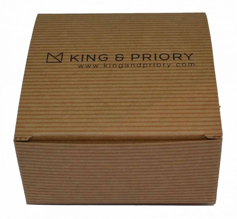 King & Priory Luxury Herringbone Pewter Grey Bow Tie & Pocket Square Set Boxed