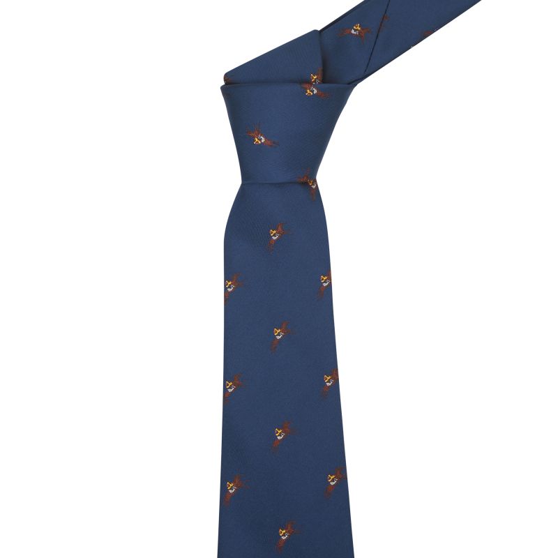 king & priory Navy Blue Horse and Jockey Embroidered Tie