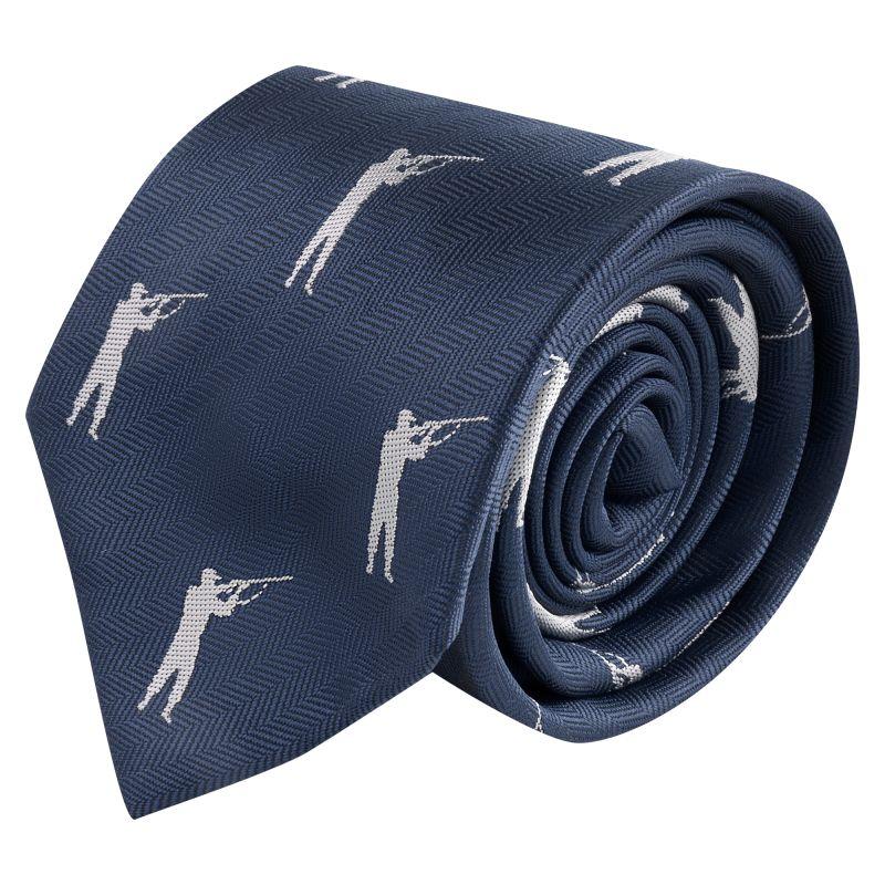 king & priory Navy Blue Shooting / Gamekeeper Herringbone Tie
