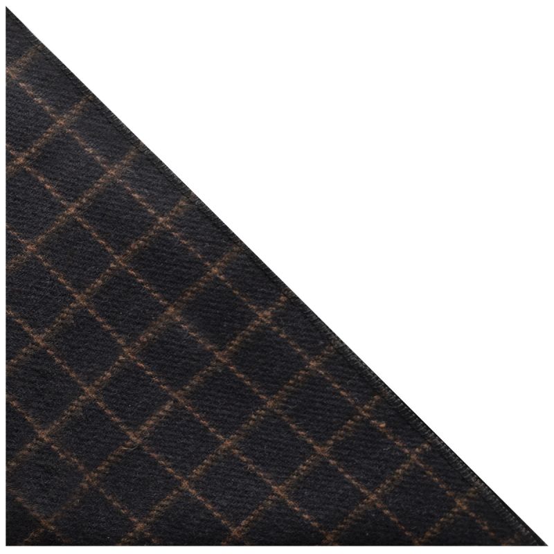 King & Priory Oxford Blue Tattersall Check Pocket Square