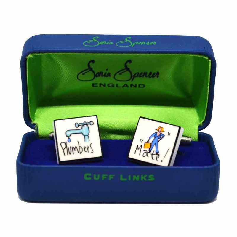 King & Priory Plumbers Mate Cufflinks By Sonia Spencer