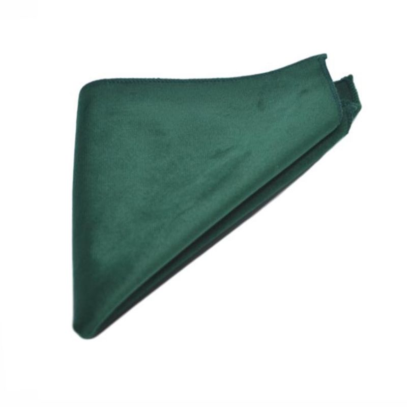 King & Priory Racing Green Velvet Bow Tie & Pocket Square Set