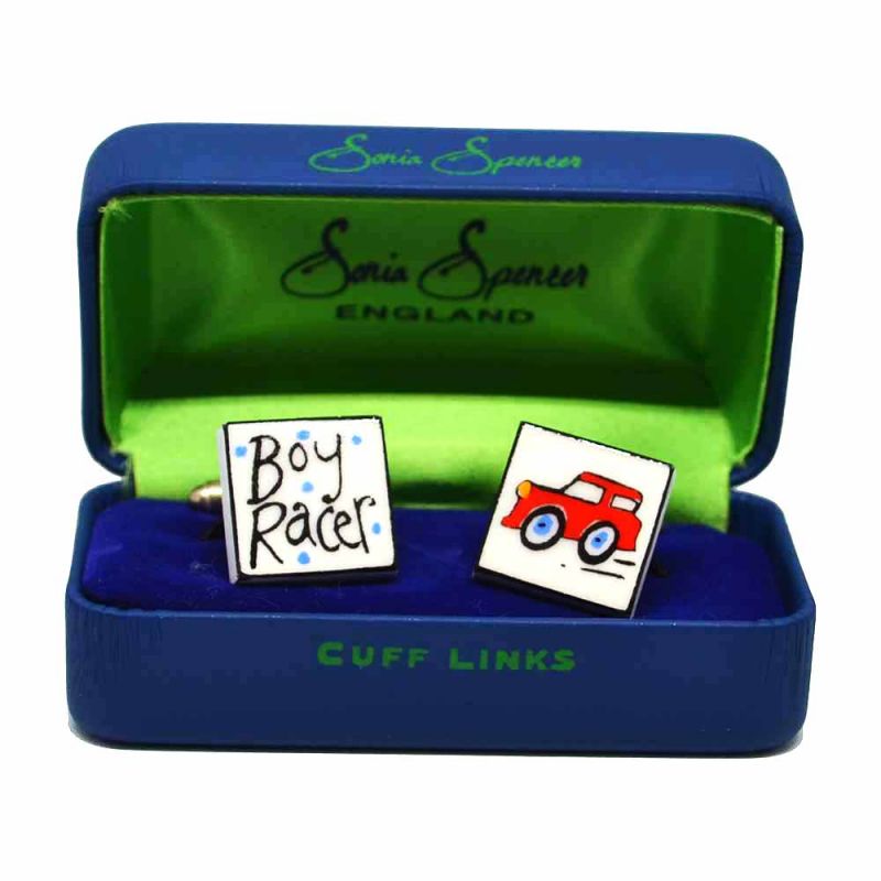 King & Priory Red Boy Racer Cufflinks By Sonia Spencer