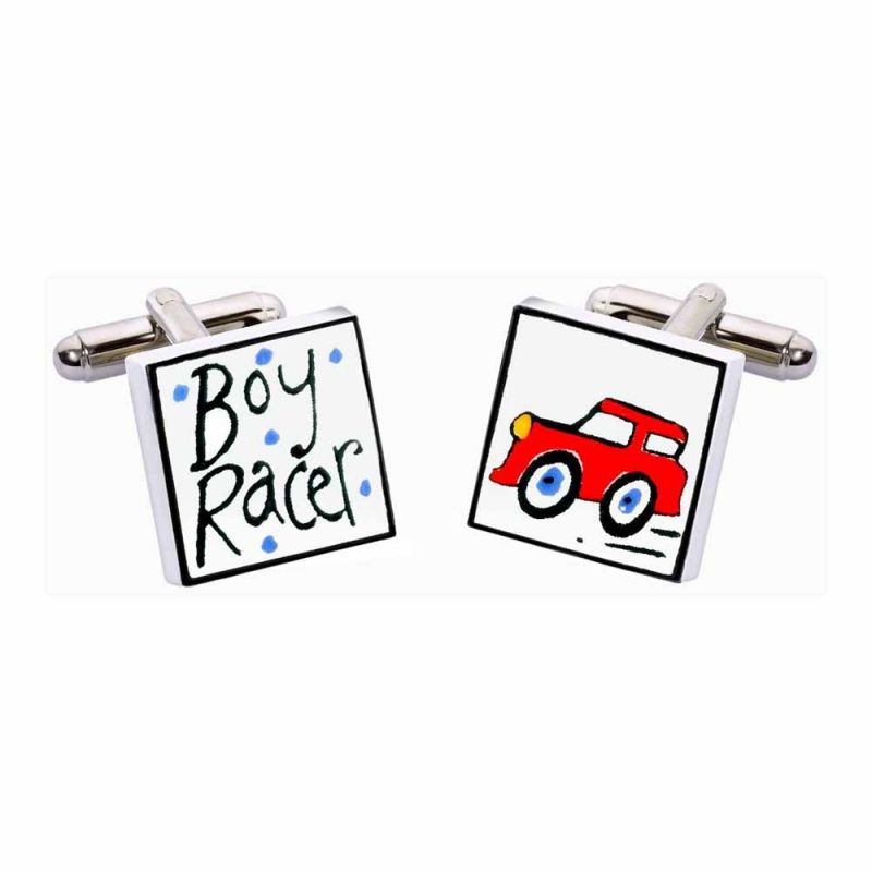king & priory Red Boy Racer Cufflinks by Sonia Spencer