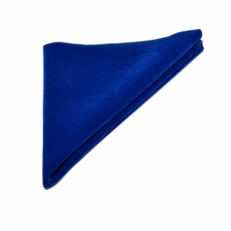 King & Priory Royal Blue Velvet Bow Tie & Pocket Square Set