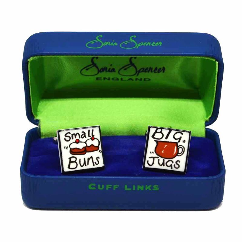 King & Priory Small Buns Big Jugs Cufflinks By Sonia Spencer