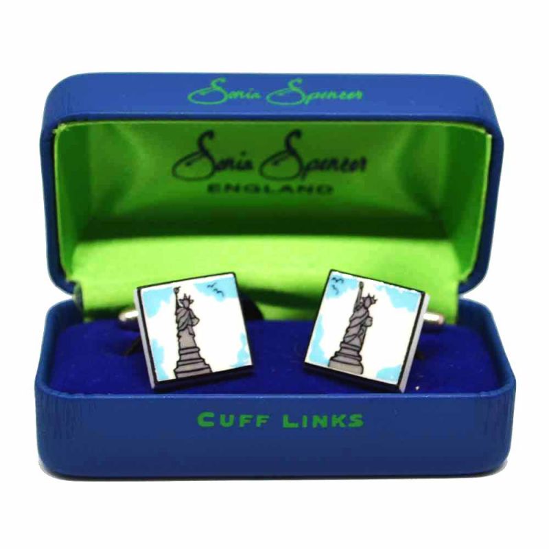 King & Priory Statue Of Liberty Cufflinks By Sonia Spencer