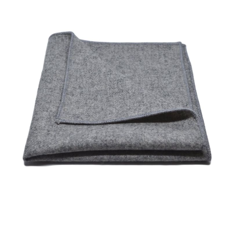 King & Priory Stonewashed Medium Grey Tie & Pocket Square Set